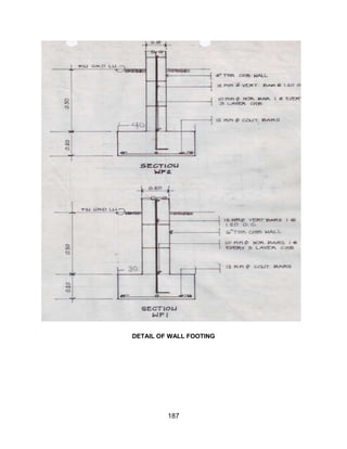 187
DETAIL OF WALL FOOTING
 
