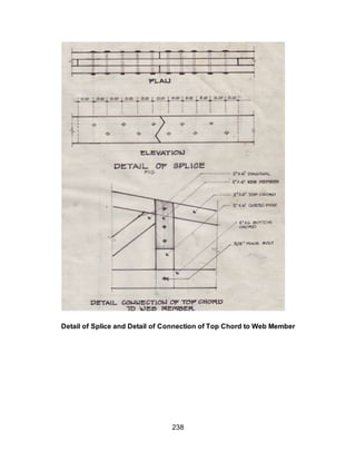 238
Detail of Splice and Detail of Connection of Top Chord to Web Member
 