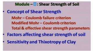 Module 4 - Shear Strength of Soil.pptx.. | PPTX