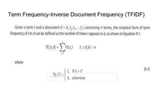 Term Frequency-Inverse Document Frequency (TFIDF)
 