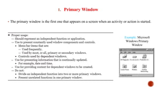 User Interface Design-Module 4 Windows | PDF