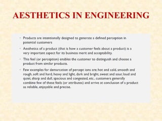 AESTHETICS IN ENGINEERING
 