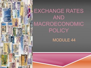 EXCHANGE RATES
     AND
MACROECONOMIC
    POLICY
     MODULE 44
 