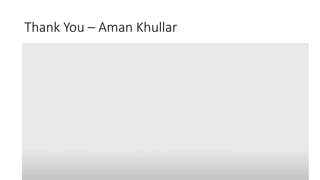 Thank You – Aman Khullar
 