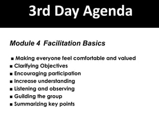 Module 4a facilitation skills basic instructional skills | PDF