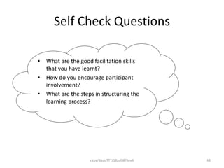 Module 4a facilitation skills basic instructional skills | PDF