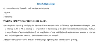 First Order Logic and Qualtifiers in AI.pptx