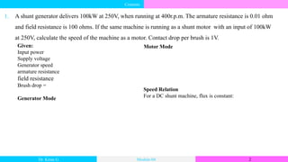 Module 4 DC machines, DC generator and motor | PPTX