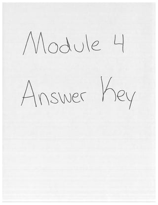 answer key for homework