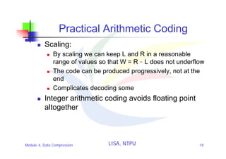 Module 4 Arithmetic Coding | PPT