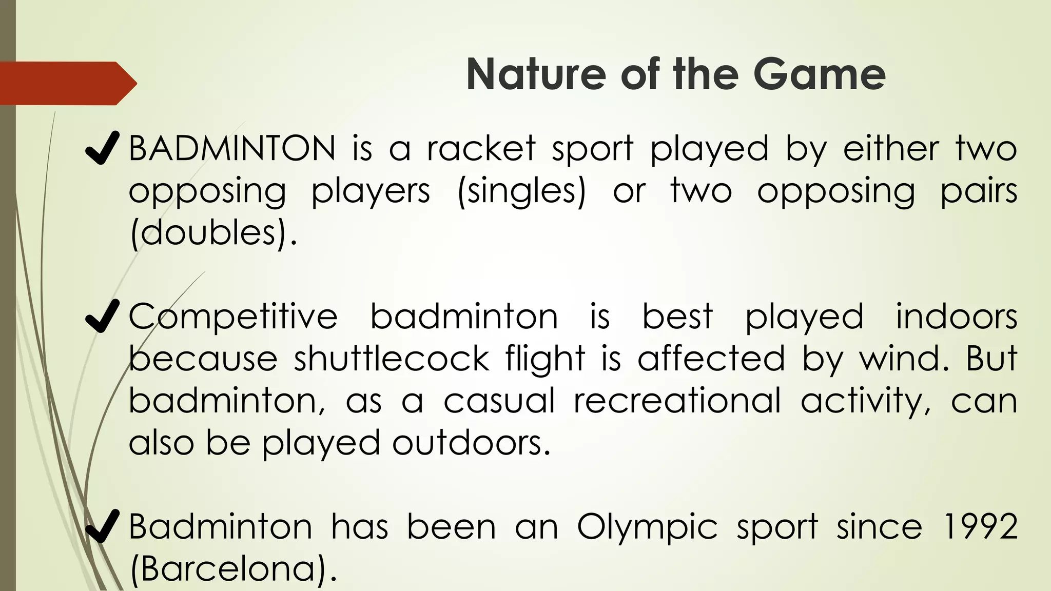 Module 4_ Badminton_History, Basic Skills, Equipment, Rules and