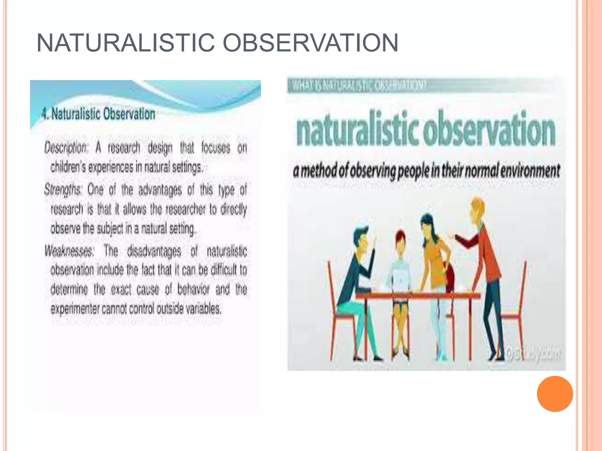 NATURALISTIC OBSERVATION
 