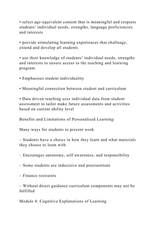 Module 4 Cognitive Explanations of LearningMetacognition.docx