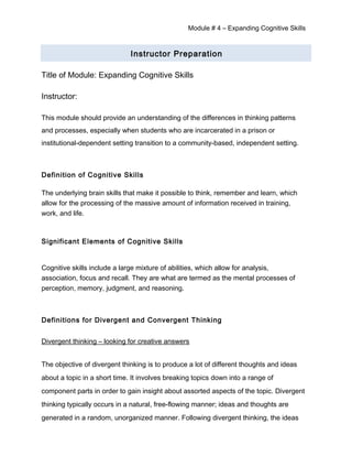 Module 4 cognitive skills | DOC