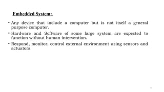 Sensor Application Through Embedded System Embedded Systems,Major Application Areas | PPTX