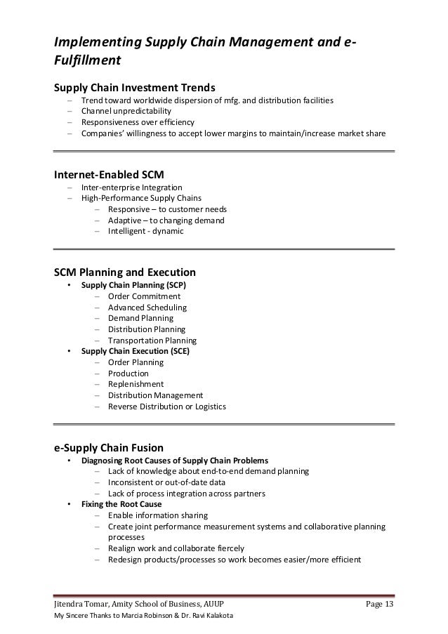 Module 4 ERP and Selling Chain Management