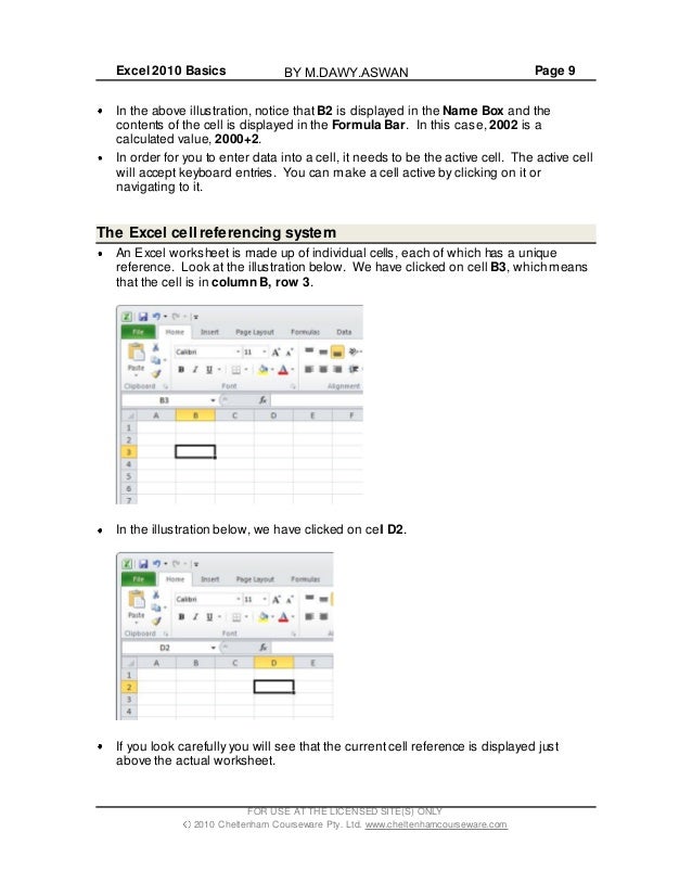 Module 4 excel2010