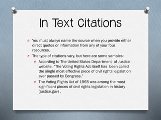In Text Citation Human Rights Code Module 4 Help | PPTX