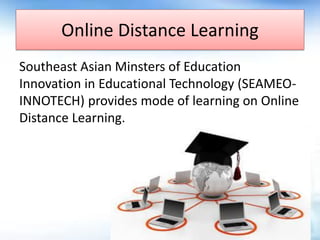 Flexible Learning Environment Lesson 1: Online Distance Education and ...