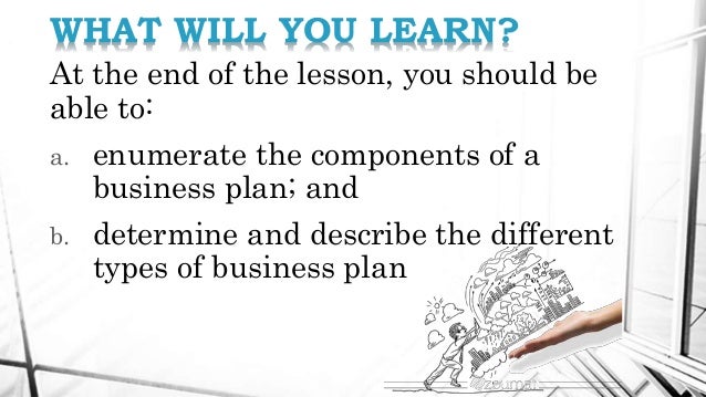 describe different types of business plan