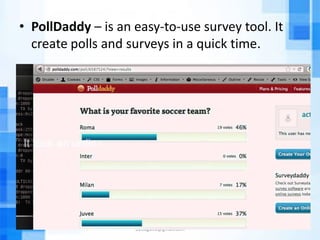 Polldaddy Online Resources, Educational Sites and Portals | PDF