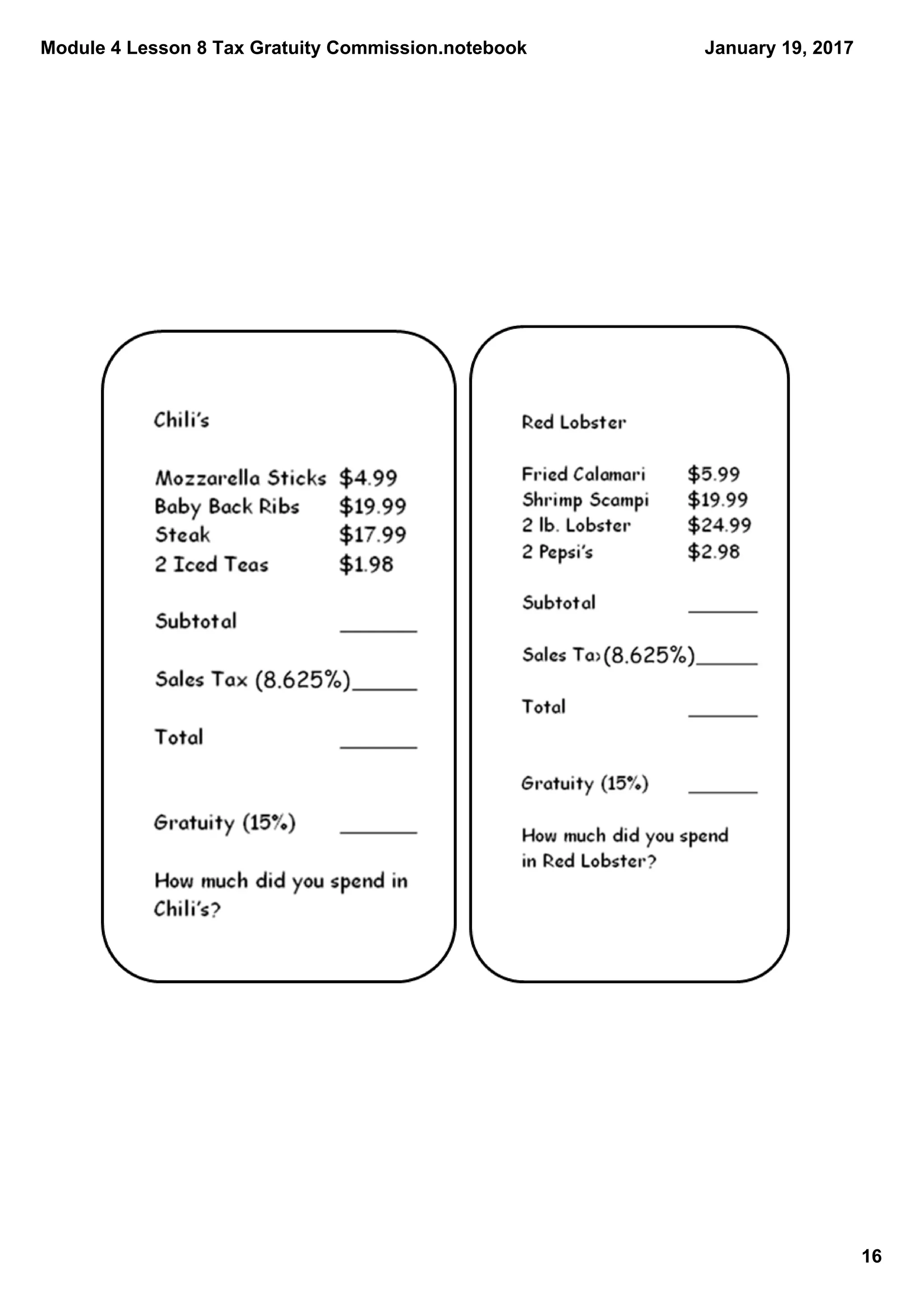 Module 4 Lesson 8 Tax Gratuity Commission.notebook
16
January 19, 2017
 