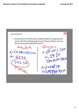 Module 4 Lesson 9 Tax Gratuity Commission.notebook
5
January 20, 2017
35
 