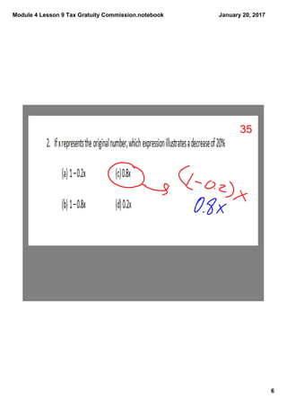 Module 4 Lesson 9 Tax Gratuity Commission.notebook
6
January 20, 2017
35
 