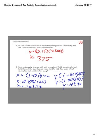 Module 4 Lesson 9 Tax Gratuity Commission.notebook
8
January 20, 2017
36
 