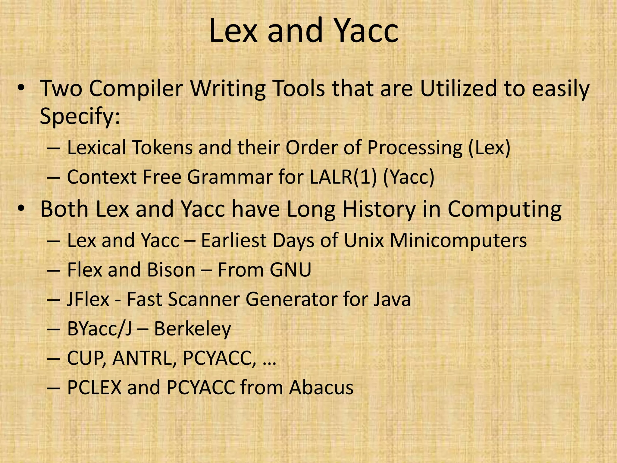 Module4 lex and yacc.ppt