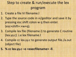 Module4 lex and yacc.ppt