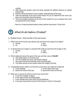 Module 4 optical instruments | PDF