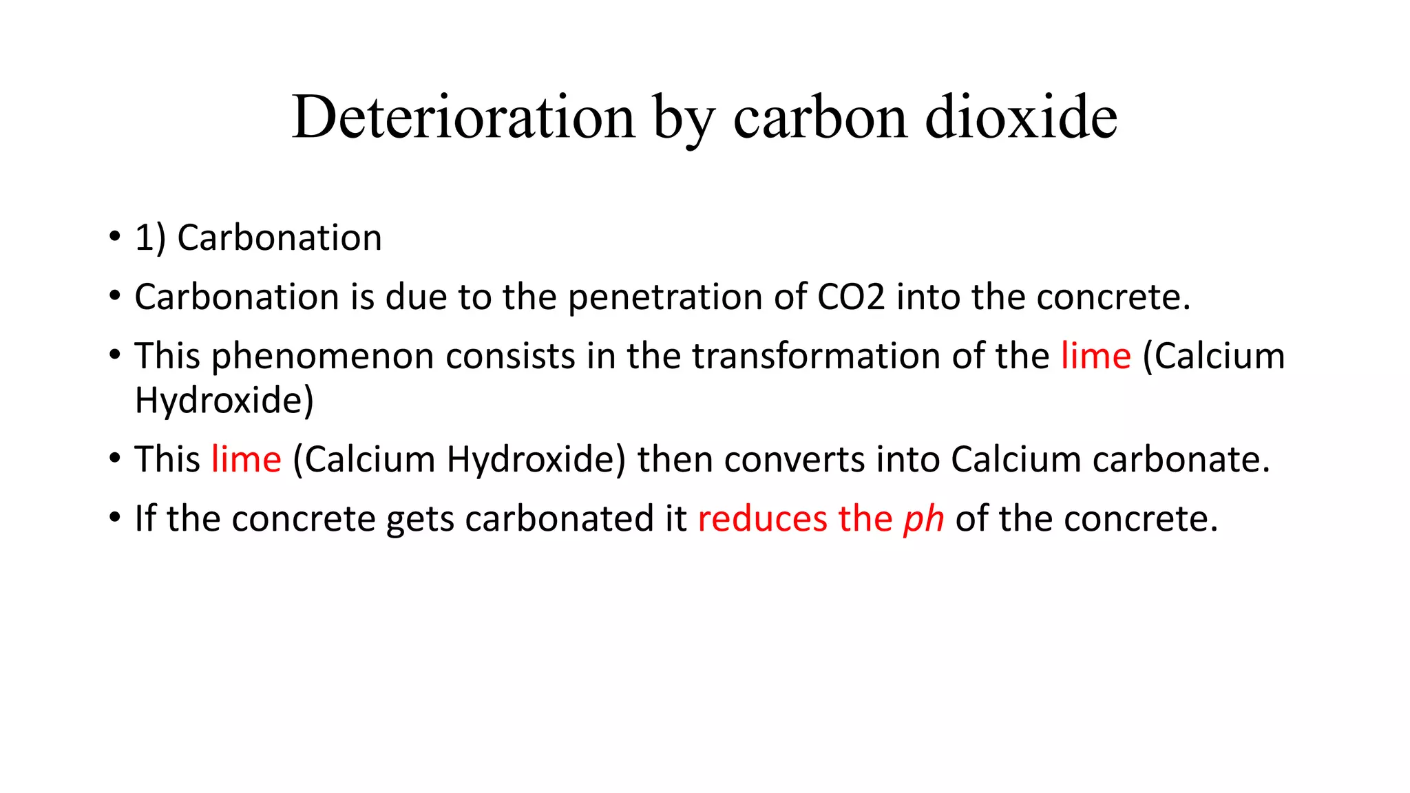 Deterioration of concrete ppt | PPTX