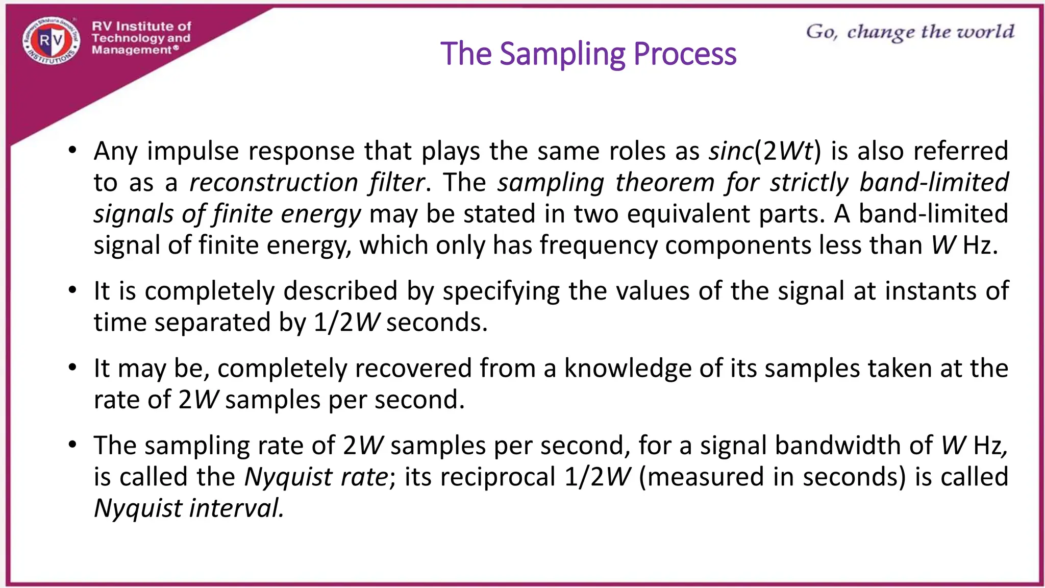 communication concepts on sampling process | PPTX