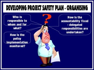 How is the
accountability fixed
- delegated
responsibilities are
undertaken?
How is the
policy
implementation
monitored?
Who is
responsible to
whom and for
what?
 