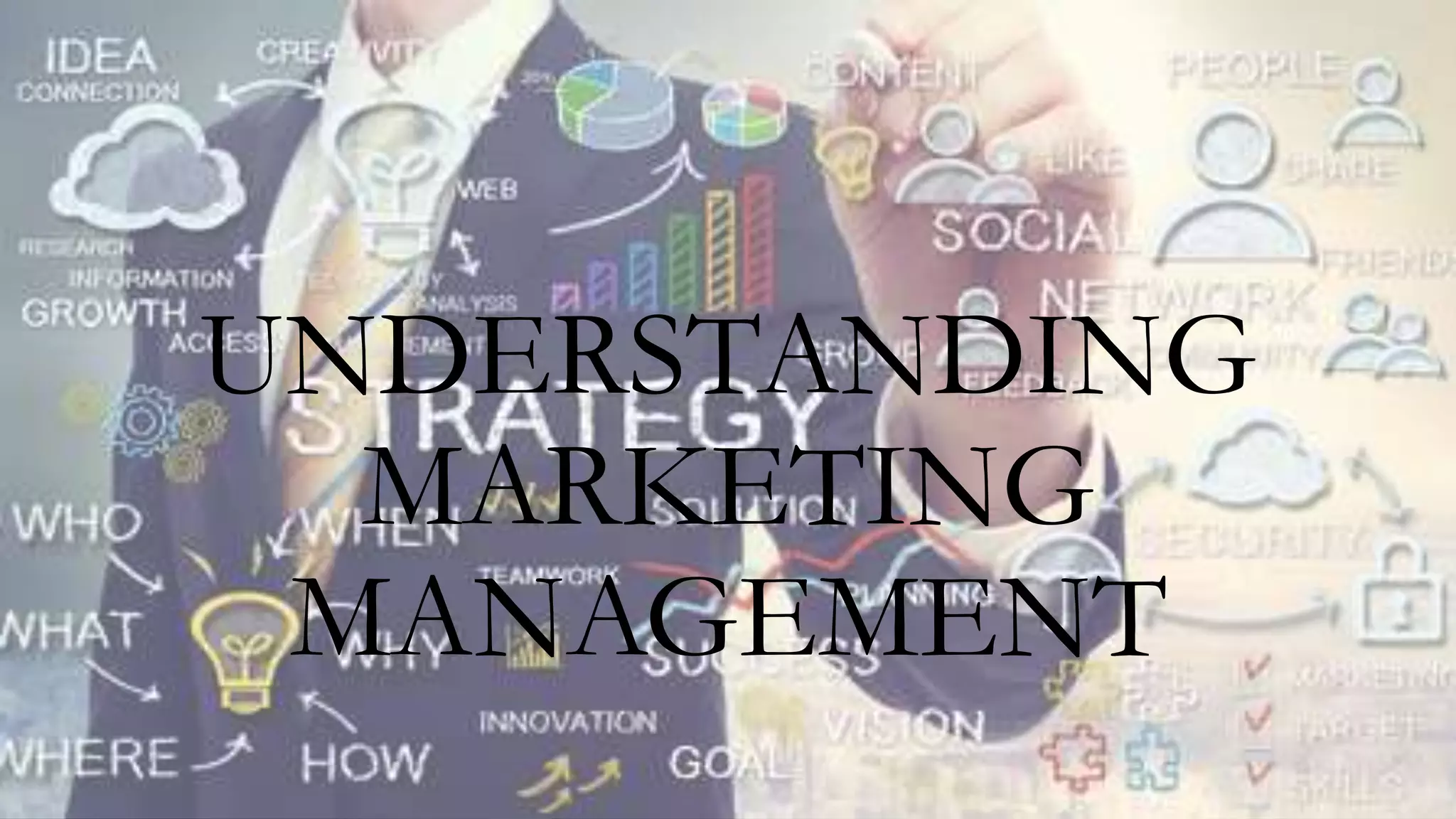 UNDERSTANDING
MARKETING
MANAGEMENT
 