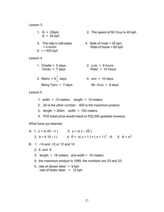 Module 4 quadratic functions | PDF