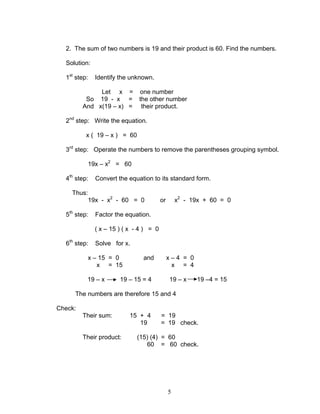 Module 4 quadratic functions | PDF