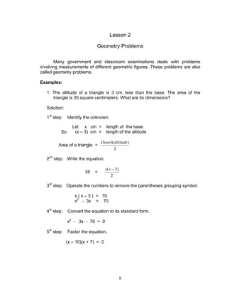Module 4 quadratic functions | PDF