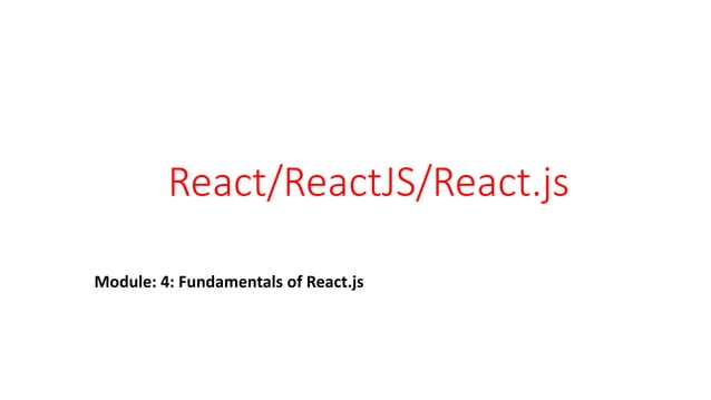 Reactjs notes.pptx for web development- tutorial and theory | PPT