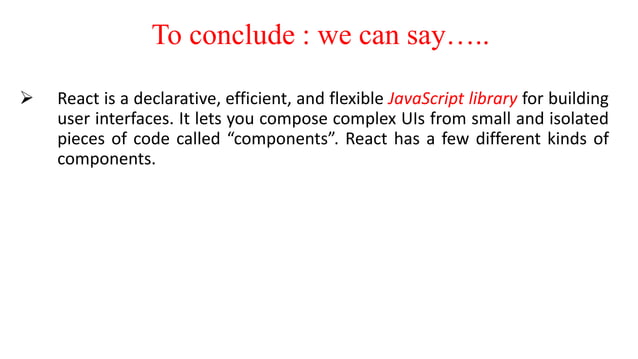 Reactjs notes.pptx for web development- tutorial and theory | PPT