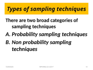 Module 4 presentation on sampling methods | PPTX