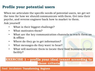 Profile your potential users
 