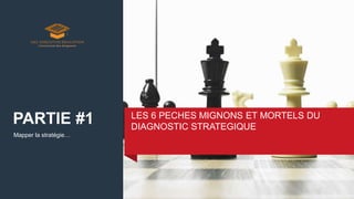 Mapper la stratégie…
LES 6 PECHES MIGNONS ET MORTELS DU
DIAGNOSTIC STRATEGIQUE
PARTIE #1
 