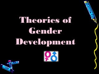 Theories ofTheories of
GenderGender
DevelopmentDevelopment
 
