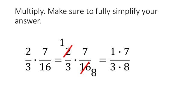 Multiplying fractions example