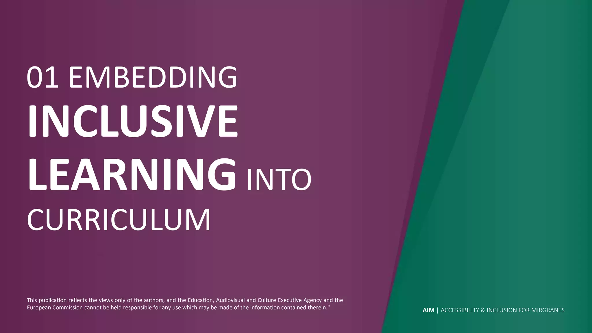 Module 4 towards an inclusive learning curriculum | PPTX