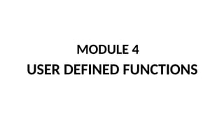 Comprehensive Guide to User Defined Functions in C Programming | PPTX