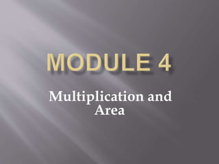 Multiplication and
Area
 