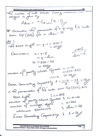 VTU CBCS E&C 5th sem Information theory and coding(15EC54) Module -5 notes